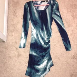 New York & Company side ruched ombre Dress